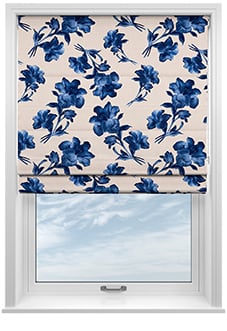 Ted Baker Midnight Garden, Blue - Twist&Fit Roman Blind